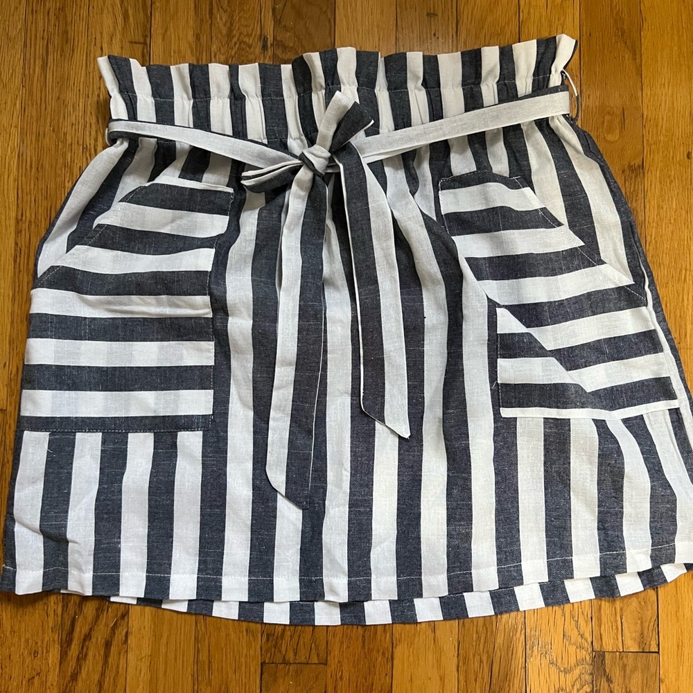 Tie Striped Skirt